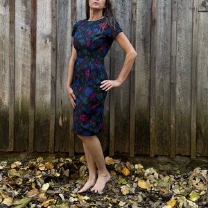 Vintage Floral Print Women's Dress